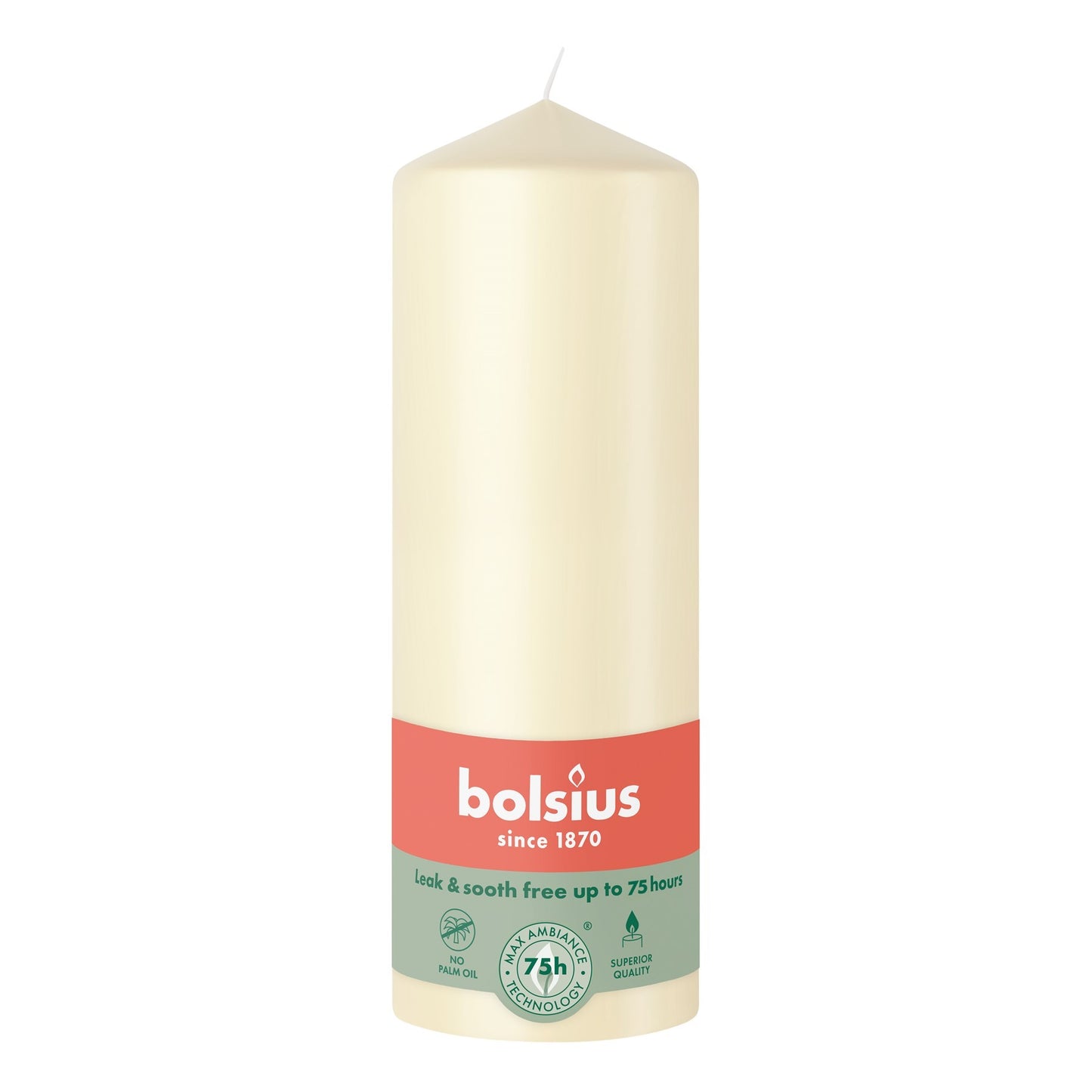 Soft Pearl Bolsius Pillar Candle (200 x 68mm)