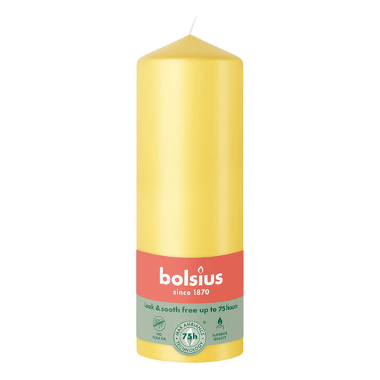 Bolsius Sunny Yellow Essentials Pillar Candle (200mm)
