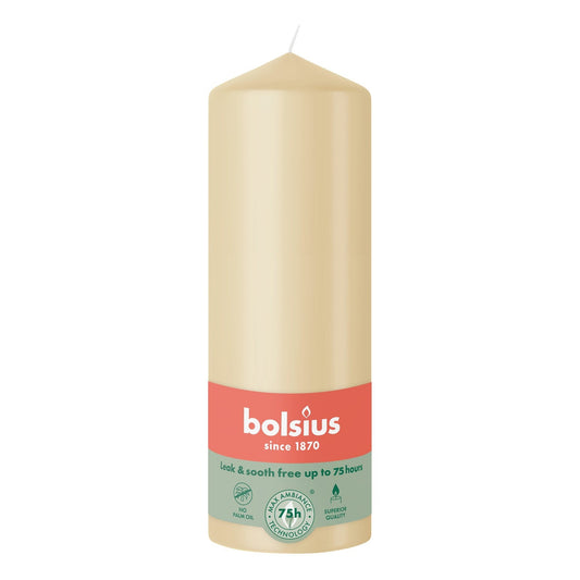 Bolsius Beige Essentials Pillar Candle (200mm)
