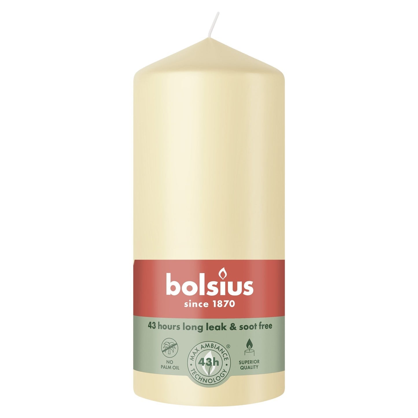 Bolsius Beige Essentials Pillar Candle (130mm)