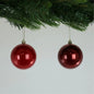 8cm Pearlised Red Baubles (Pack of 6)
