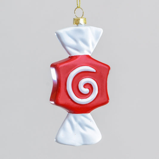 Discover the Red White Candy Swirl Sweet Hanging Decoration (12cm) at Bristow Direct