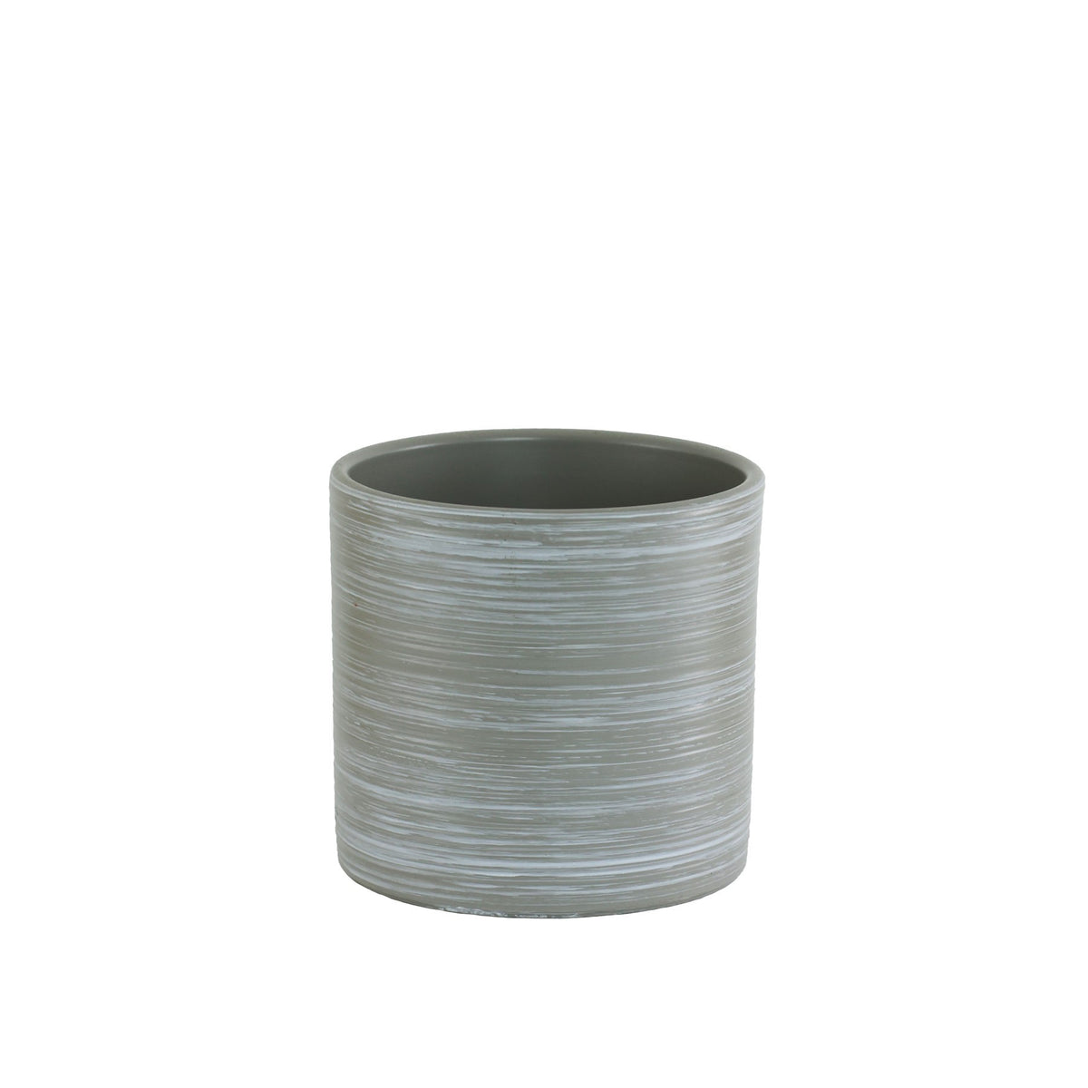 Discover the Grey White Striped Ceramic Pot (13cm) at Bristow Direct