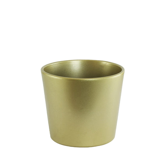 Gold Medium Ceramic Pot (12cm)