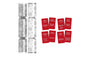 Box of 50 Snowflake Catering Crackers (10 Inch)