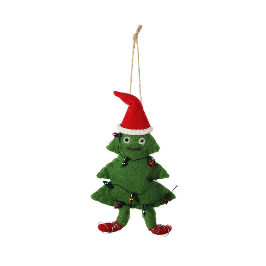 Discover the Felt Christmas Tree with String Lights (H16.5cm) at Bristow Direct
