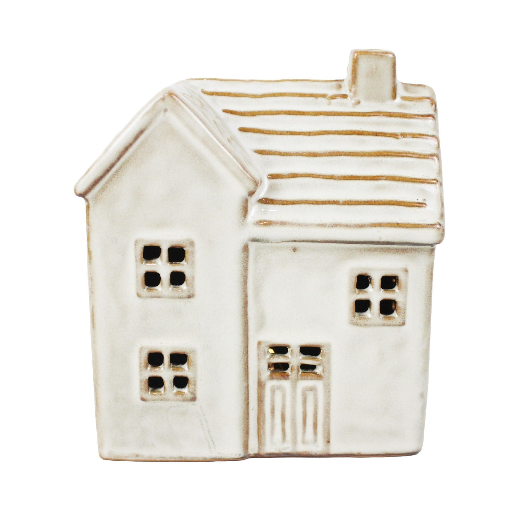 Discover the White Stoneware Cottage Ornament (H12cm) at Bristow Direct