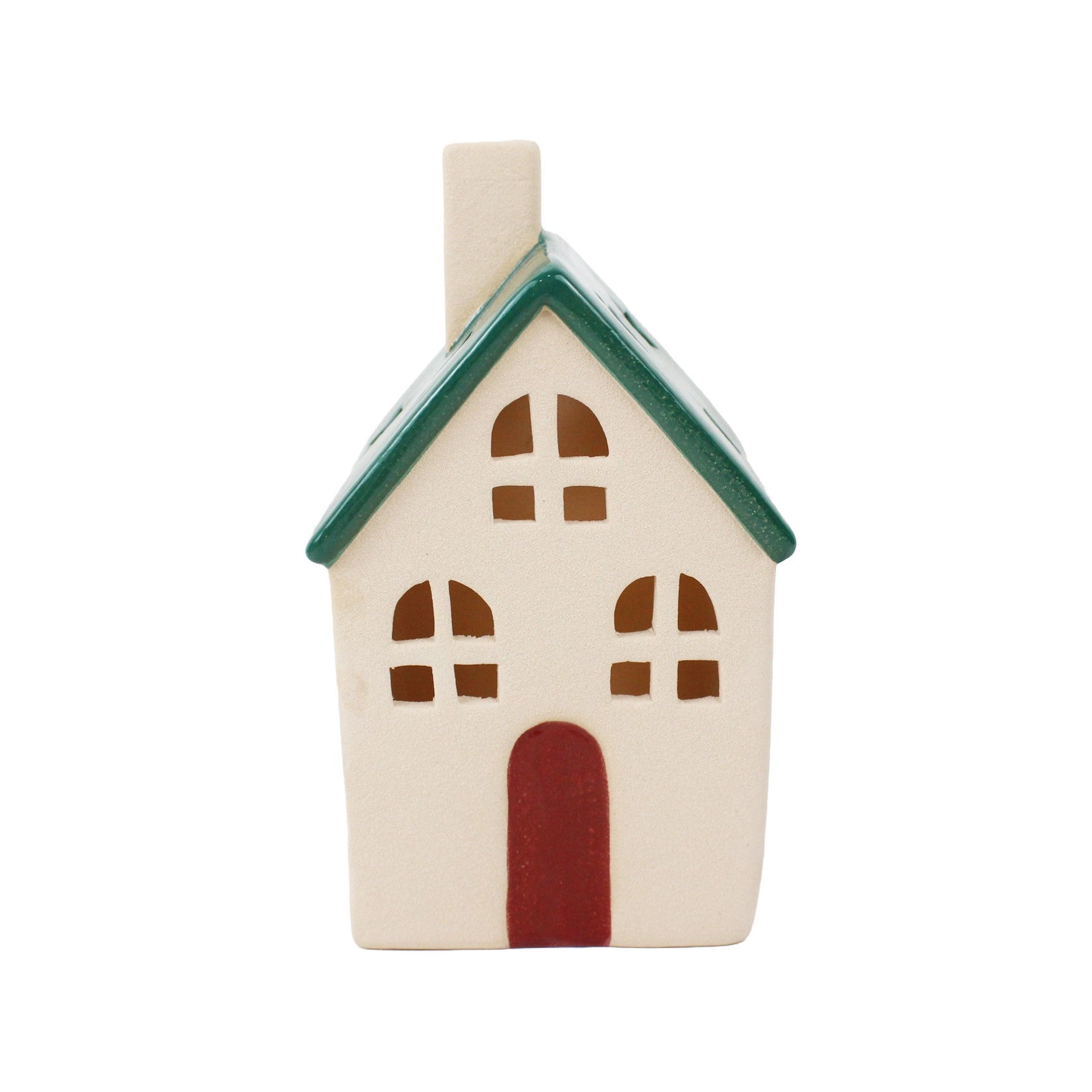 Discover the LED Green Stoneware House Ornament (16cm) at Bristow Direct