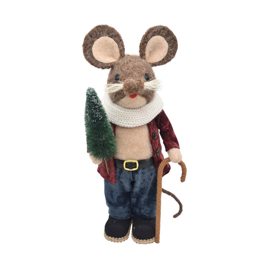 Discover the Mouse with Spruce Walking Cane Figure (45cm) at Bristow Direct