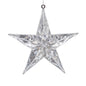 Discover the Silver Diamond Star Hanging Ornament (14cm) at Bristow Direct