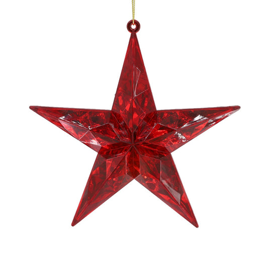 Discover the Red Diamond Star Hanging Ornament (14cm) at Bristow Direct