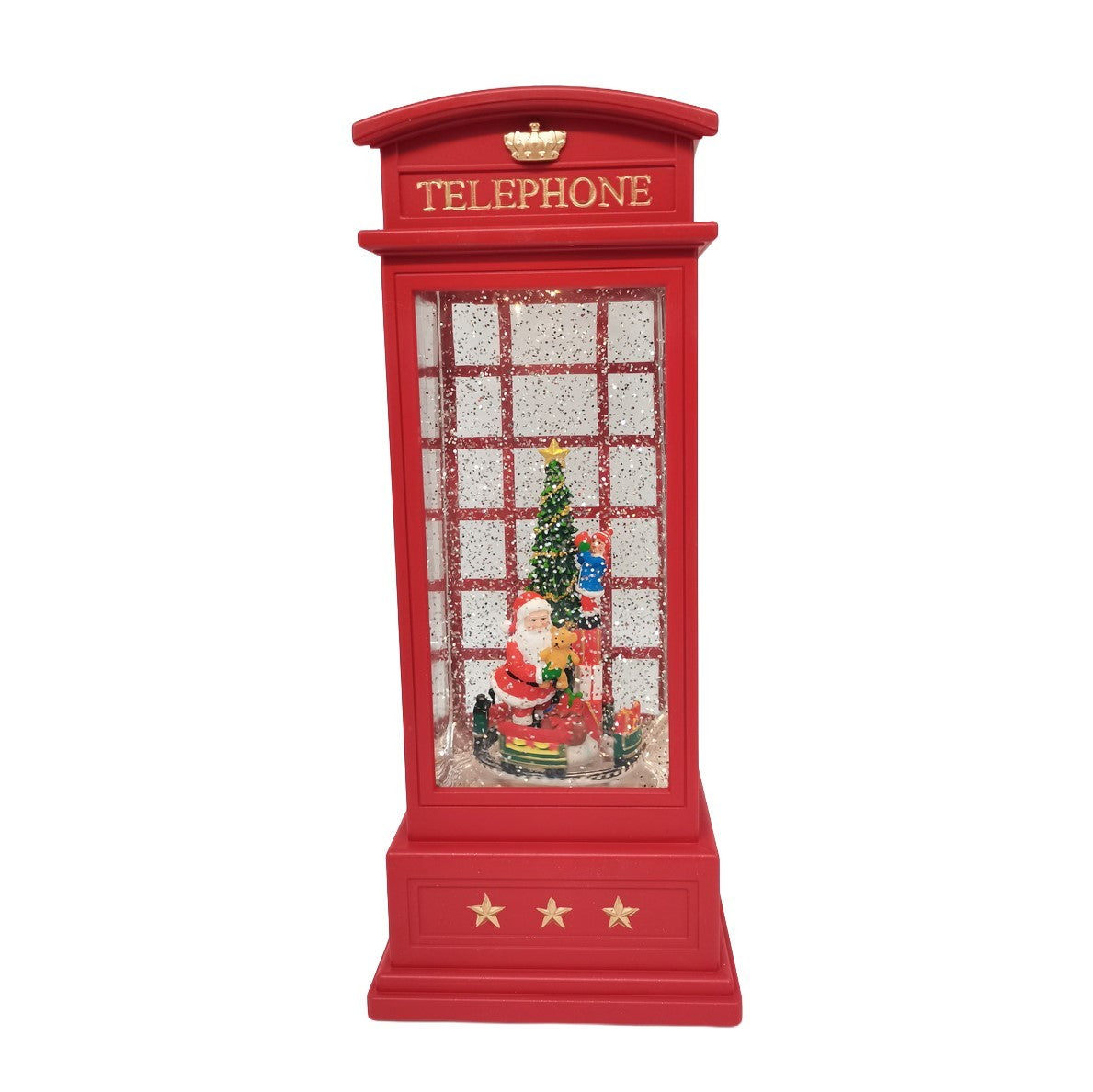 Discover the Red Telephone Box Santa Snow Globe (25cm) at Bristow Direct