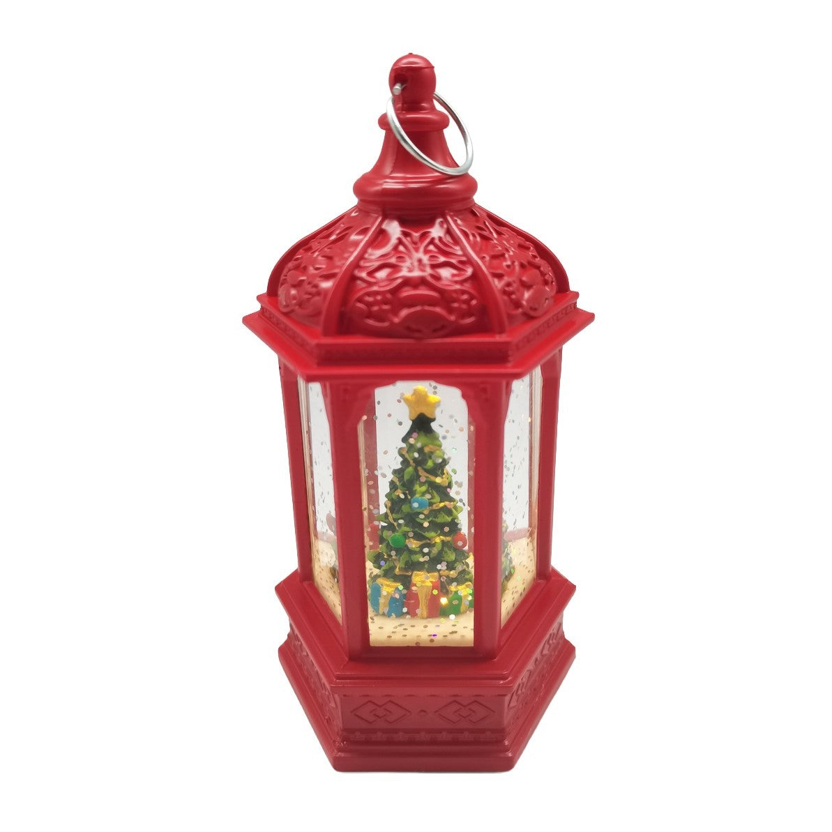 Discover the Red Christmas Tree Lantern Snow Globe (14cm) at Bristow Direct