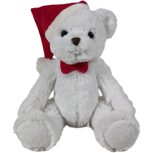 Discover the Suki - Medium White Bear with Santa Hat at Bristow Direct