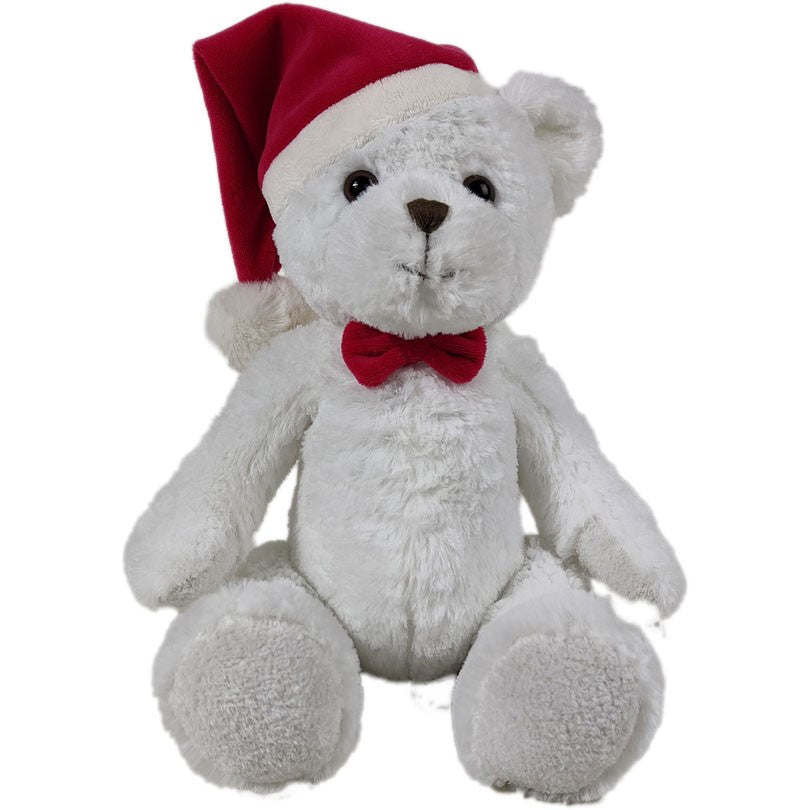 Discover the Suki - Large White Bear with Santa Hat at Bristow Direct
