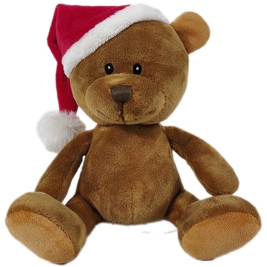Discover the Suki - Brown Baby Bundles Bear with Santa Hat at Bristow Direct