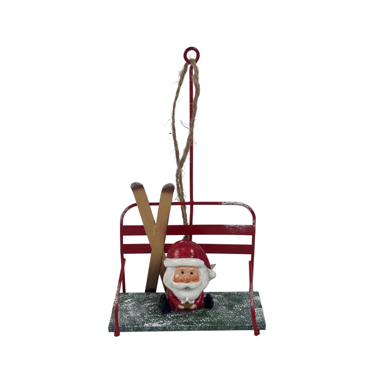 Discover the Santa on a Ski Lift Hanging Decoration (15cm) at Bristow Direct