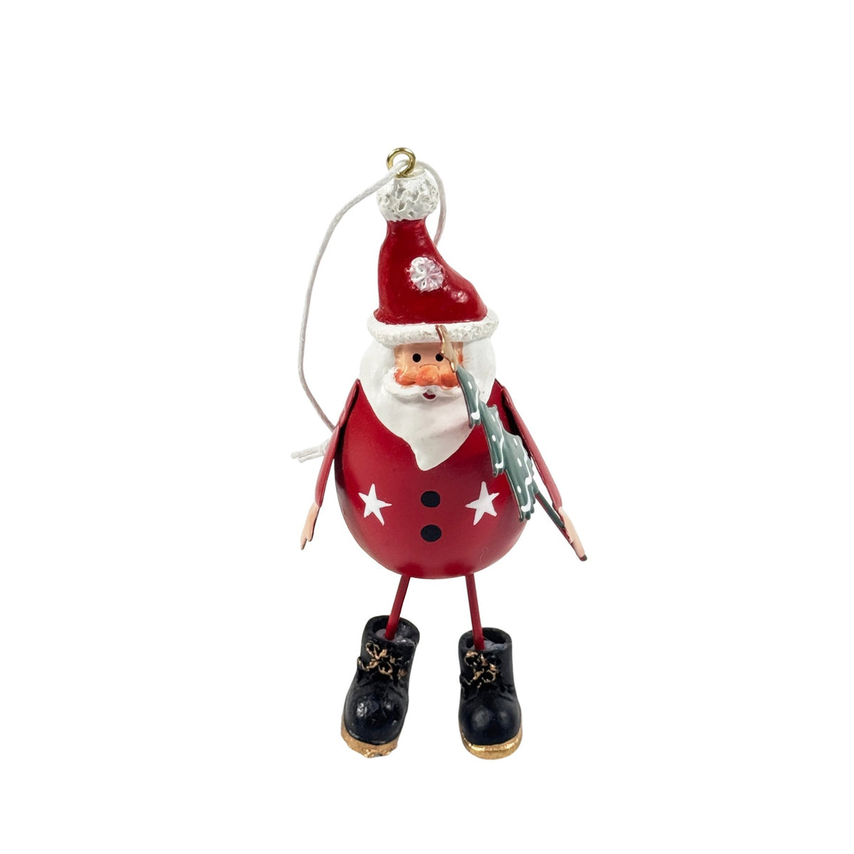 Discover the Red Santa with Tree Hanging Decoration (12cm) at Bristow Direct