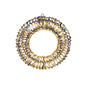 Discover the Shiny Gold Hanging Deco Wreath with Warm White LED Flashing Lights (38cm) at Bristow Direct
