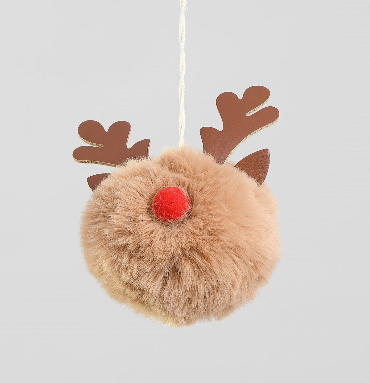 Discover the Brown Fluffy Reindeer Ball (10cm) at Bristow Direct