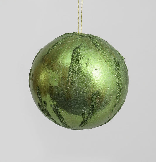 Discover the Green Textured Christmas Bauble (9cm) at Bristow Direct