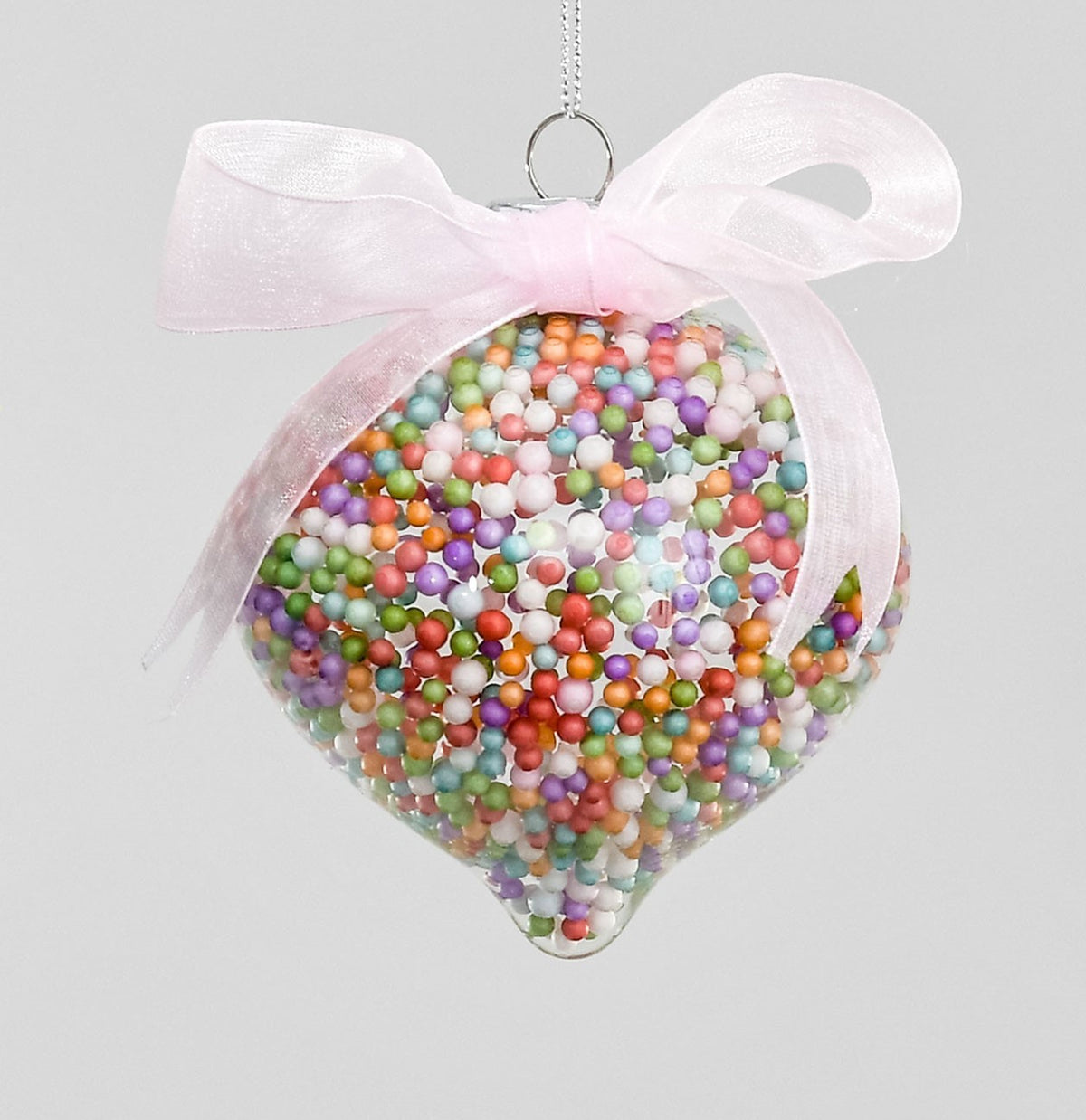 Discover the Glass Onion Hanging Decoration with Beads (9cm) at Bristow Direct