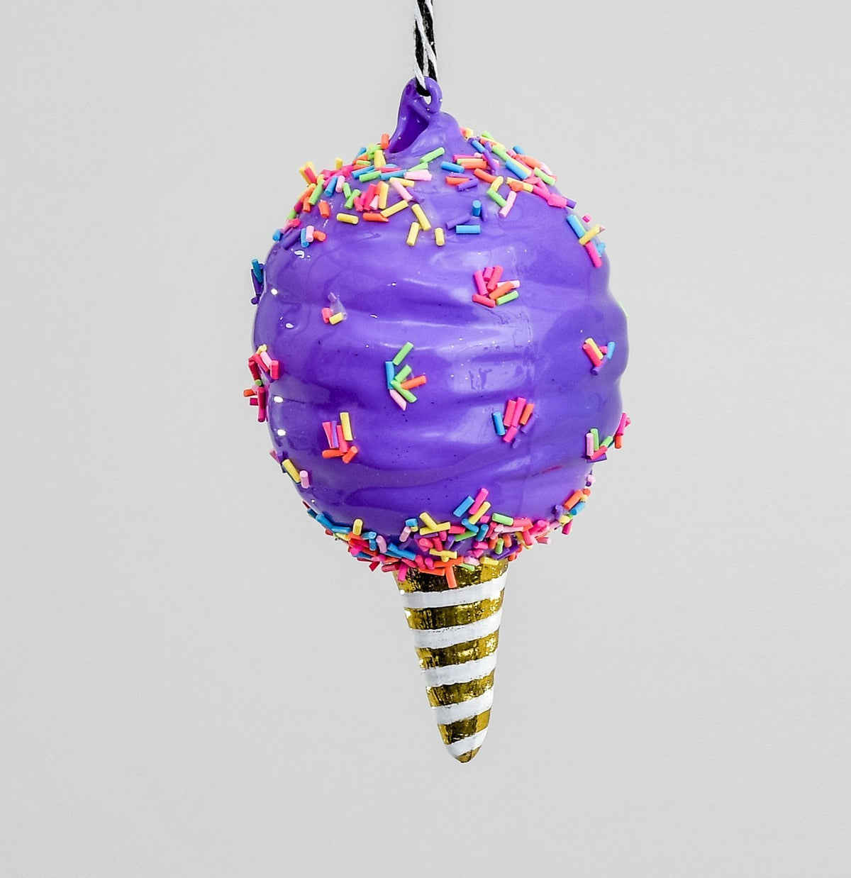 Discover the Purple Glass Ice Cream Hanging Decoration (14cm) at Bristow Direct