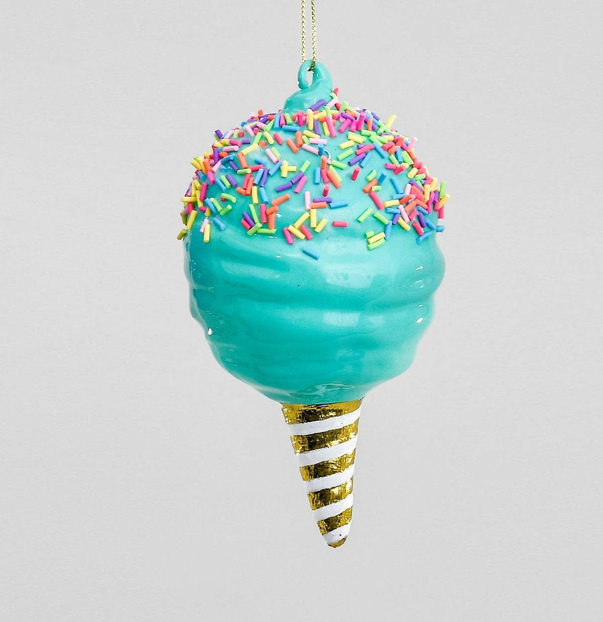 Discover the Turquoise Glass Ice Cream Decoration (14cm) at Bristow Direct
