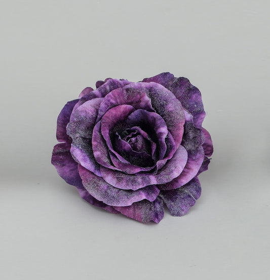 Discover the Purple Rose with Clip (13cm) at Bristow Direct