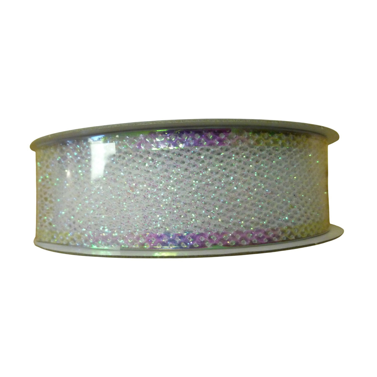 Discover the White Double Wired Mesh Glitter Ribbon Garland (25mm x 4.6m) at Bristow Direct