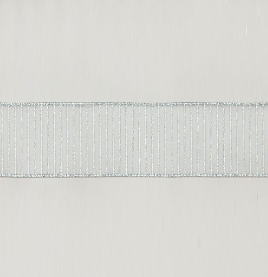 Discover the Silver Fine Stripe Ribbon (63mm x 9.1m) at Bristow Direct