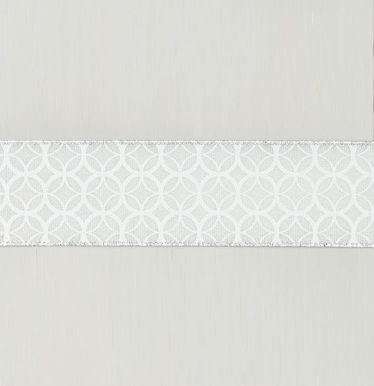 Discover the Silver Circular Trellis Ribbon (63mm x 9.1m) at Bristow Direct
