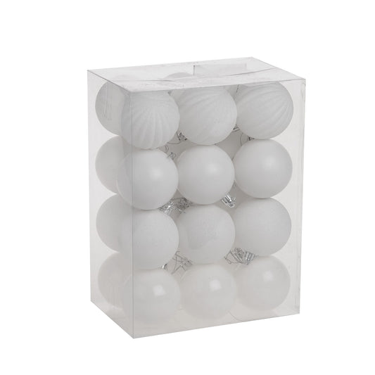 Discover the 50 White Plastic Christmas Baubles (6cm) at Bristow Direct