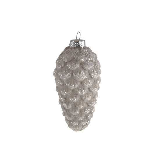 Discover the Silver Glass Pinecone Christmas Decoration at Bristow Direct