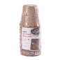 8cm Round Brown Fibre Pots (x12)