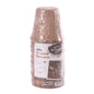 8cm Round Brown Fibre Pots (x12)