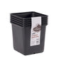 11cm Black Square Pots (x5)
