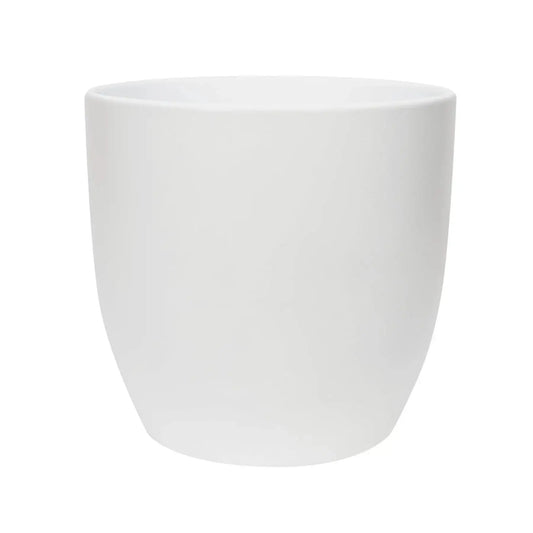 White Indoor Ceramic Planter (18cm H)