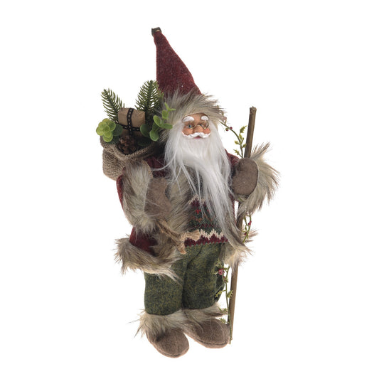 Discover the Standing Santa with Red Green Jumper  Bag Cane at Bristow Direct