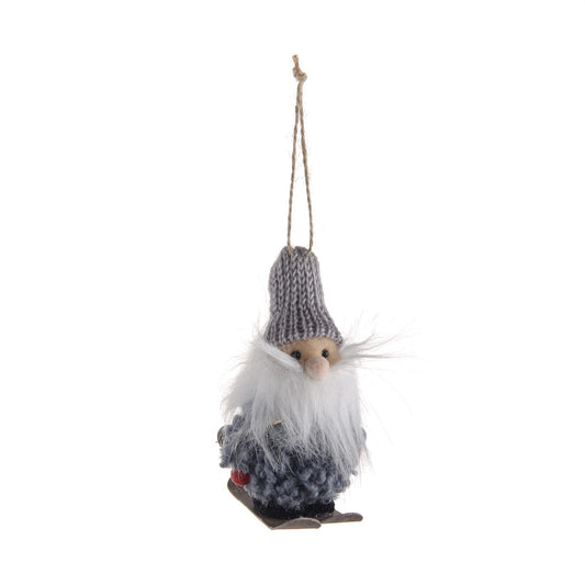 Discover the Grey Skiing Santa Hanging Christmas Decoration at Bristow Direct