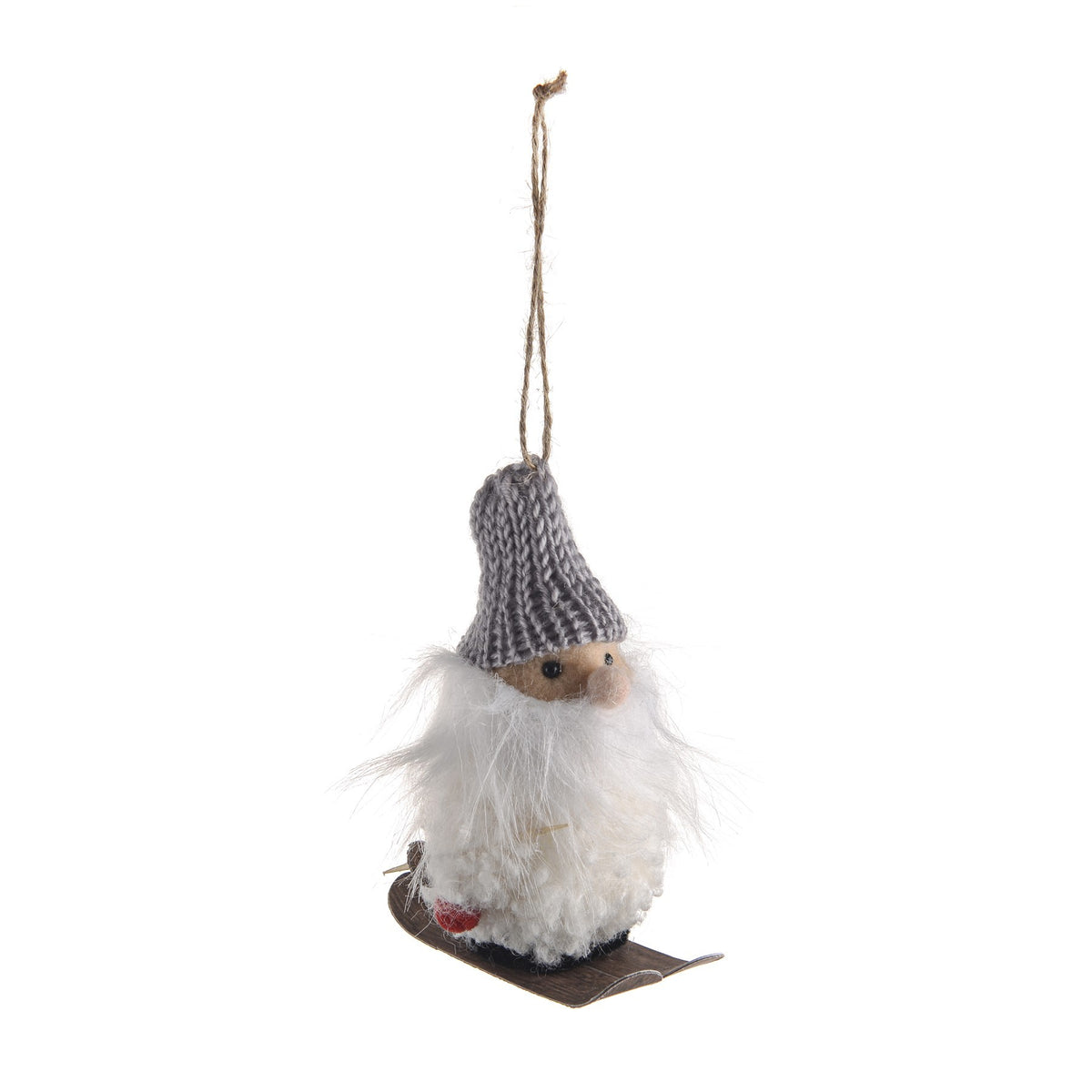 Discover the Skiing Santa With Fur Coat Hanging Decoration at Bristow Direct