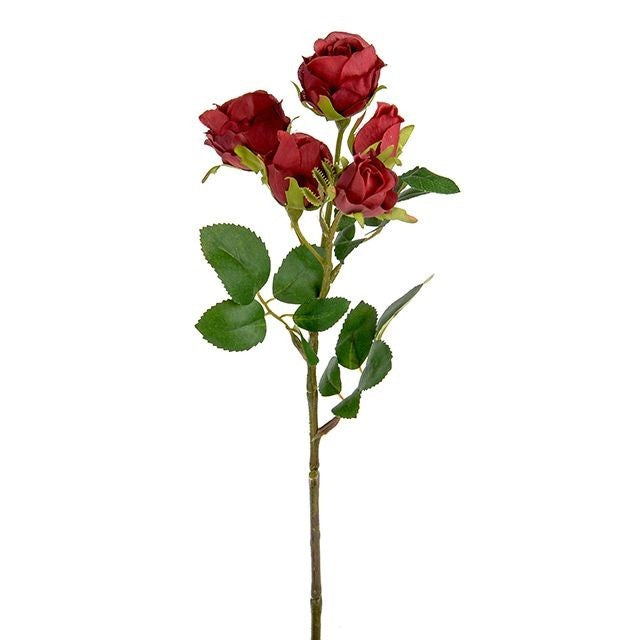 Discover the Red Frosted Rose Spray Small (39cm) at Bristow Direct