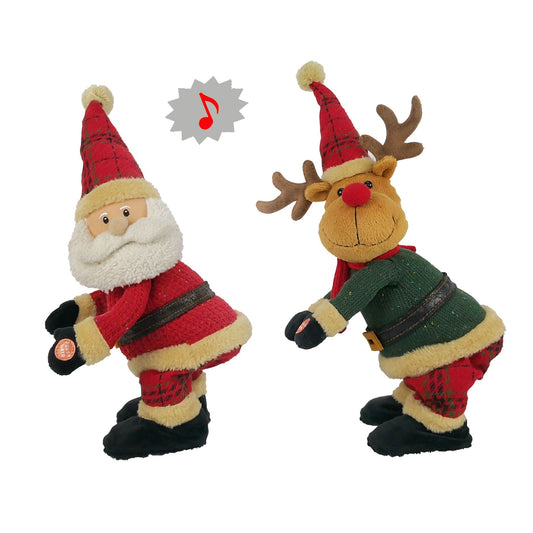 Discover the Singing Santa Reindeer Characters (37.5cm) (Assorted) at Bristow Direct