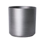 Brushed Steel Metallic Look Cylinder Planter (28cm)