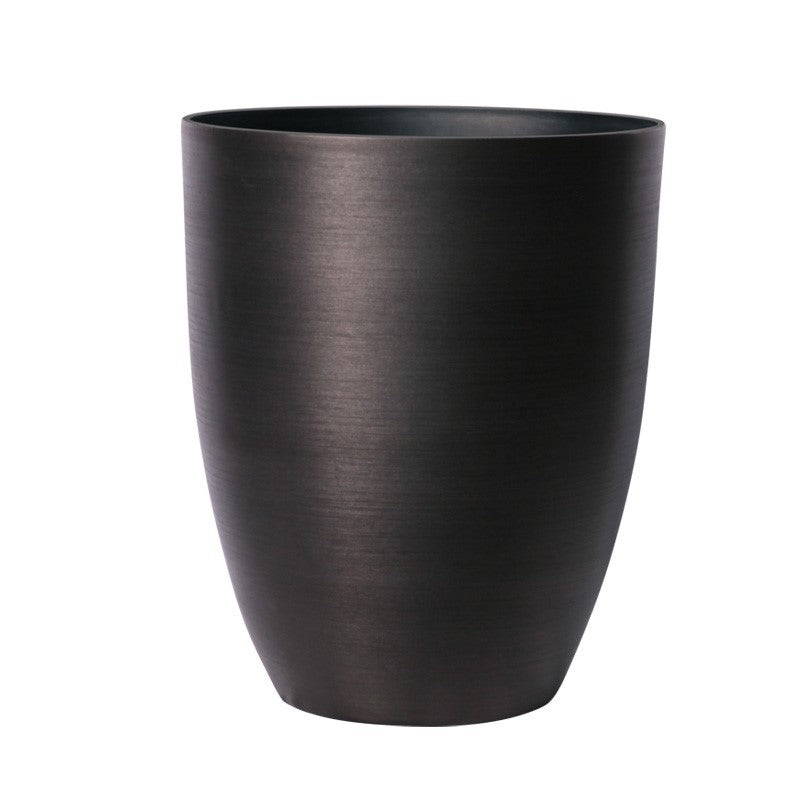 Dark Grey Metallic Look Plastic Planter (52.5cm)