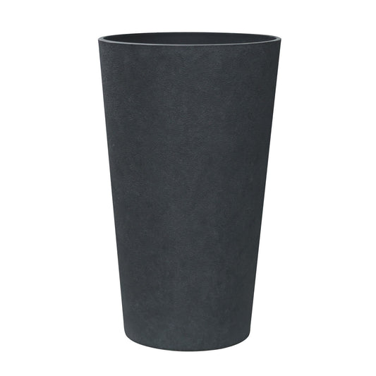 Charcoal Black Aged Effect Tall Plastic Planter (76cm)