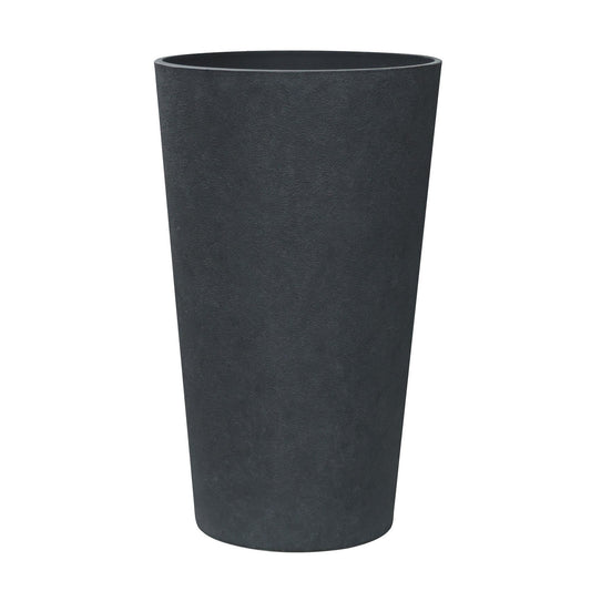 Charcoal Black Aged Effect Tall Plastic Planter (76cm)