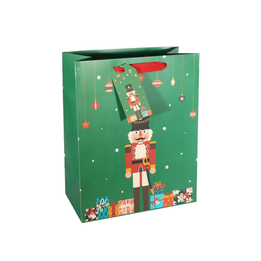 Discover the Christmas Nutcracker Large Gift Bag with Tag (33cm) at Bristow Direct