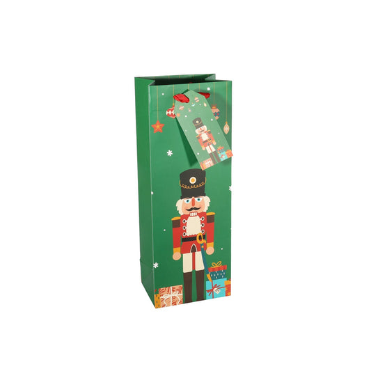 Discover the Christmas Nutcracker Bottle Gift Bag with Tag at Bristow Direct