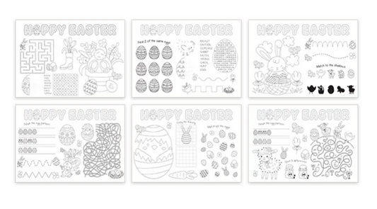 Easter Colour In Your Own Placemat 6pk